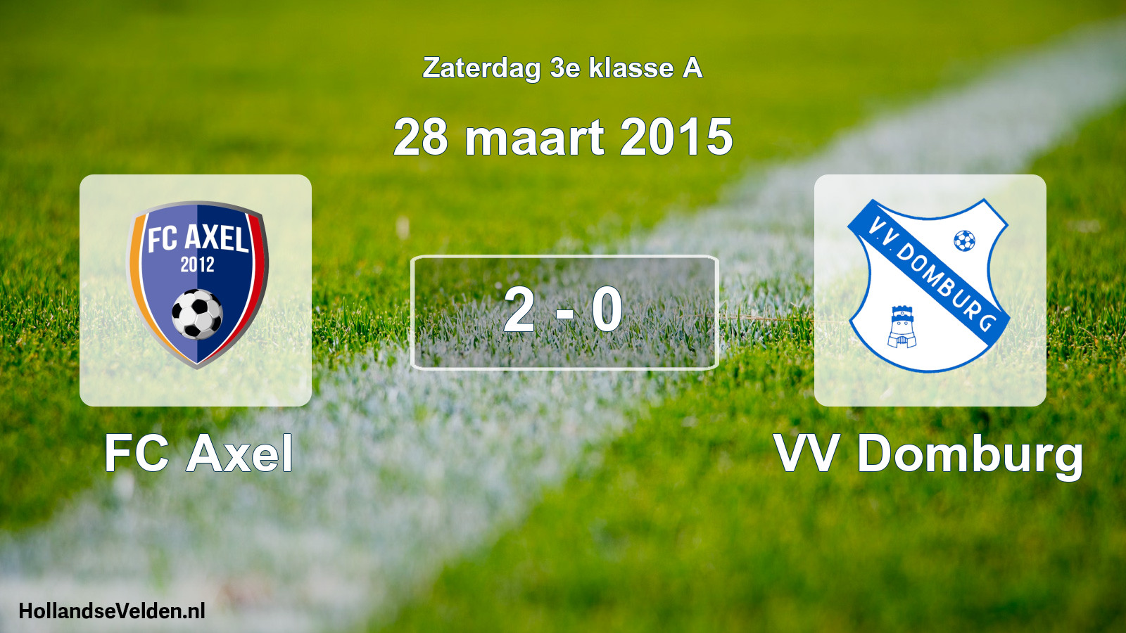 Total number of matches played: FC Axel - VV Domburg 2 - 0 (28 March 2015)