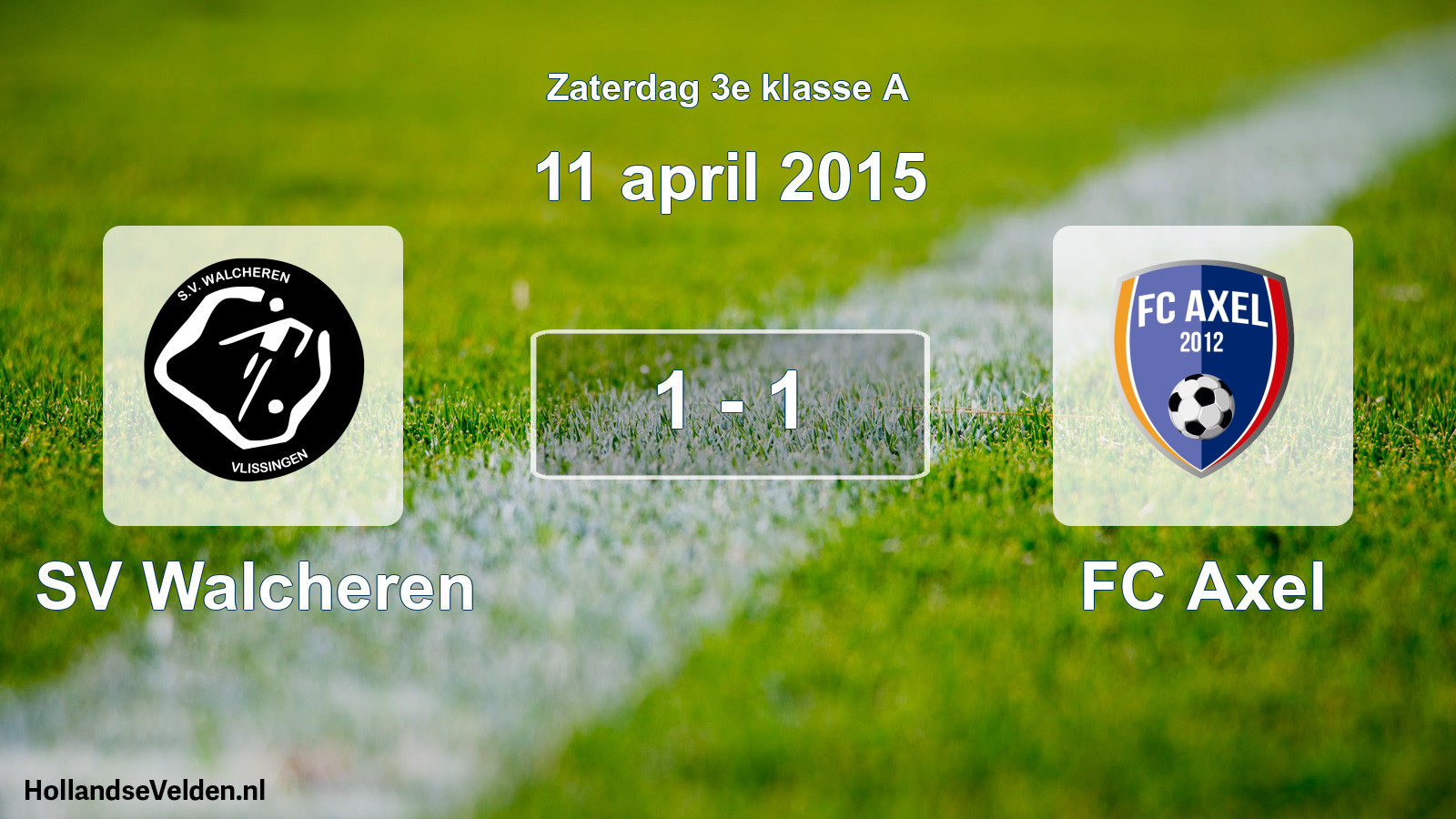 Total number of matches played: SV Walcheren - FC Axel 1 - 1 (11 April 2015)