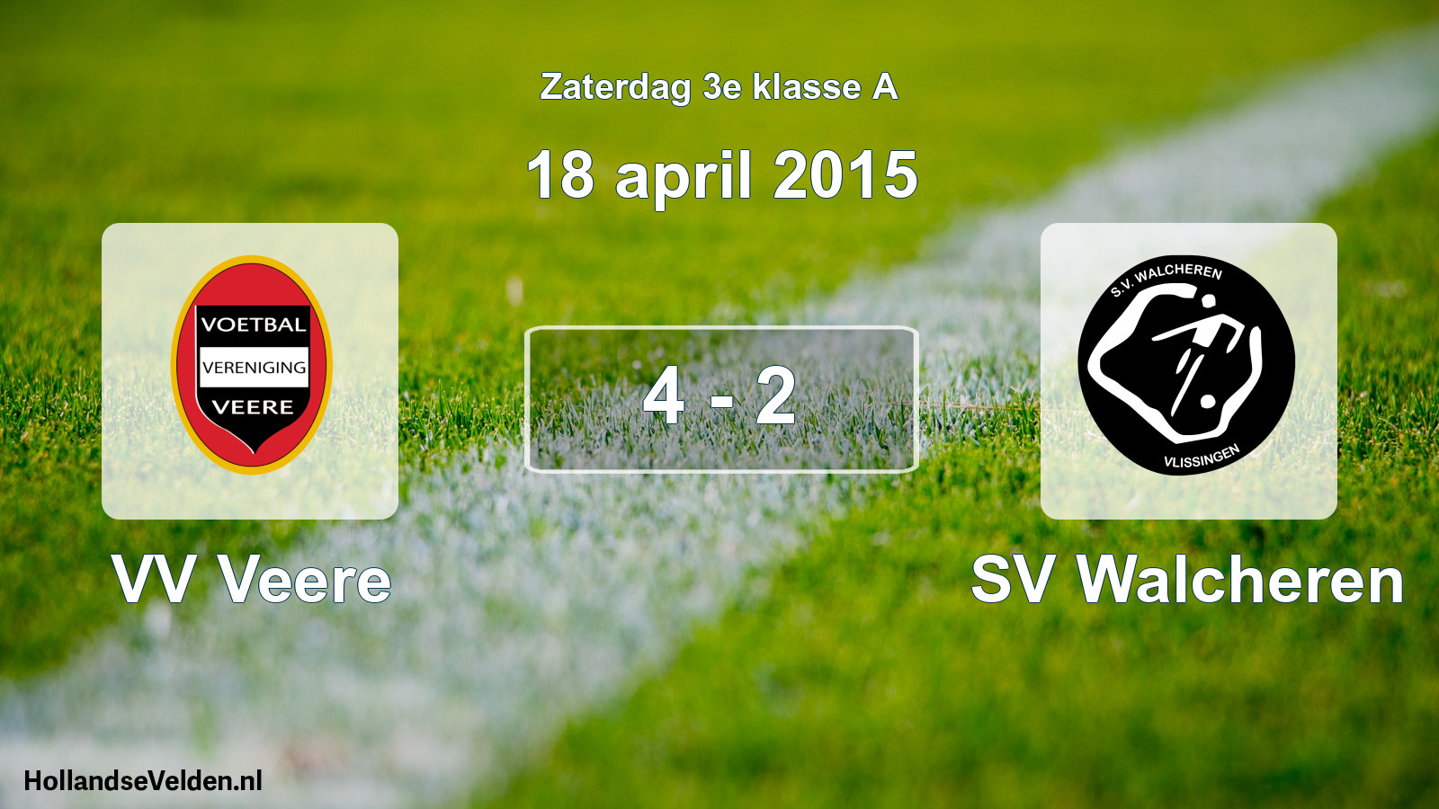 Total number of matches played: VV Veere - SV Walcheren 4 - 2 (18 April 2015)