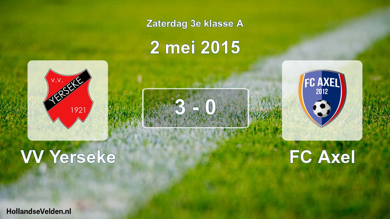 Total number of matches played: VV Yerseke - FC Axel 3 - 0 (2 May 2015)