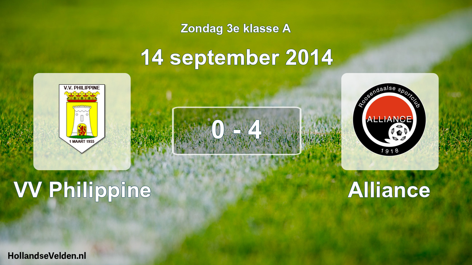 Total number of matches played: VV Philippine - Alliance 0 - 4 (14 September 2014)