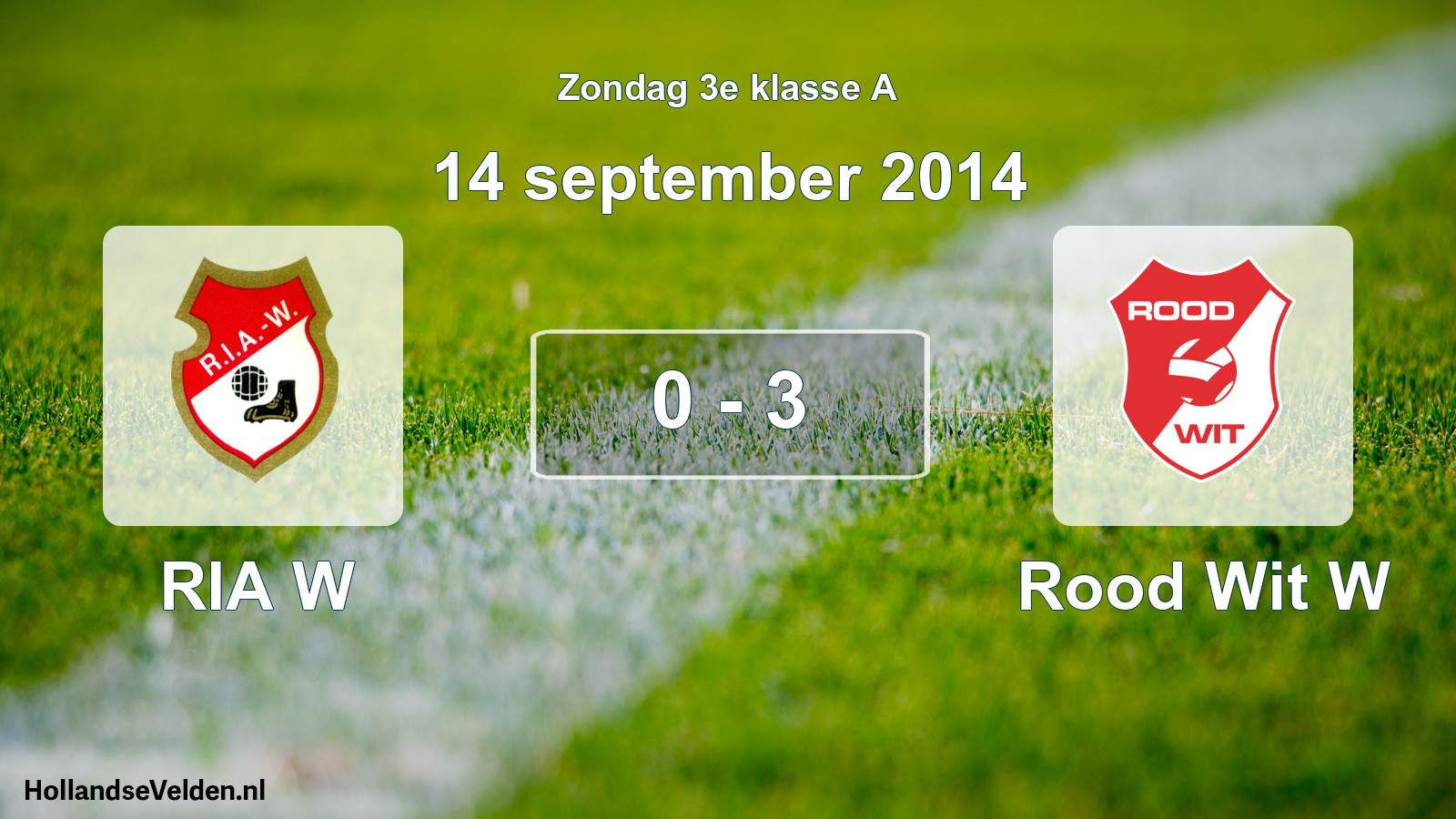 Total number of matches played: RIA W - Rood Wit W 0 - 3 (14 September 2014)