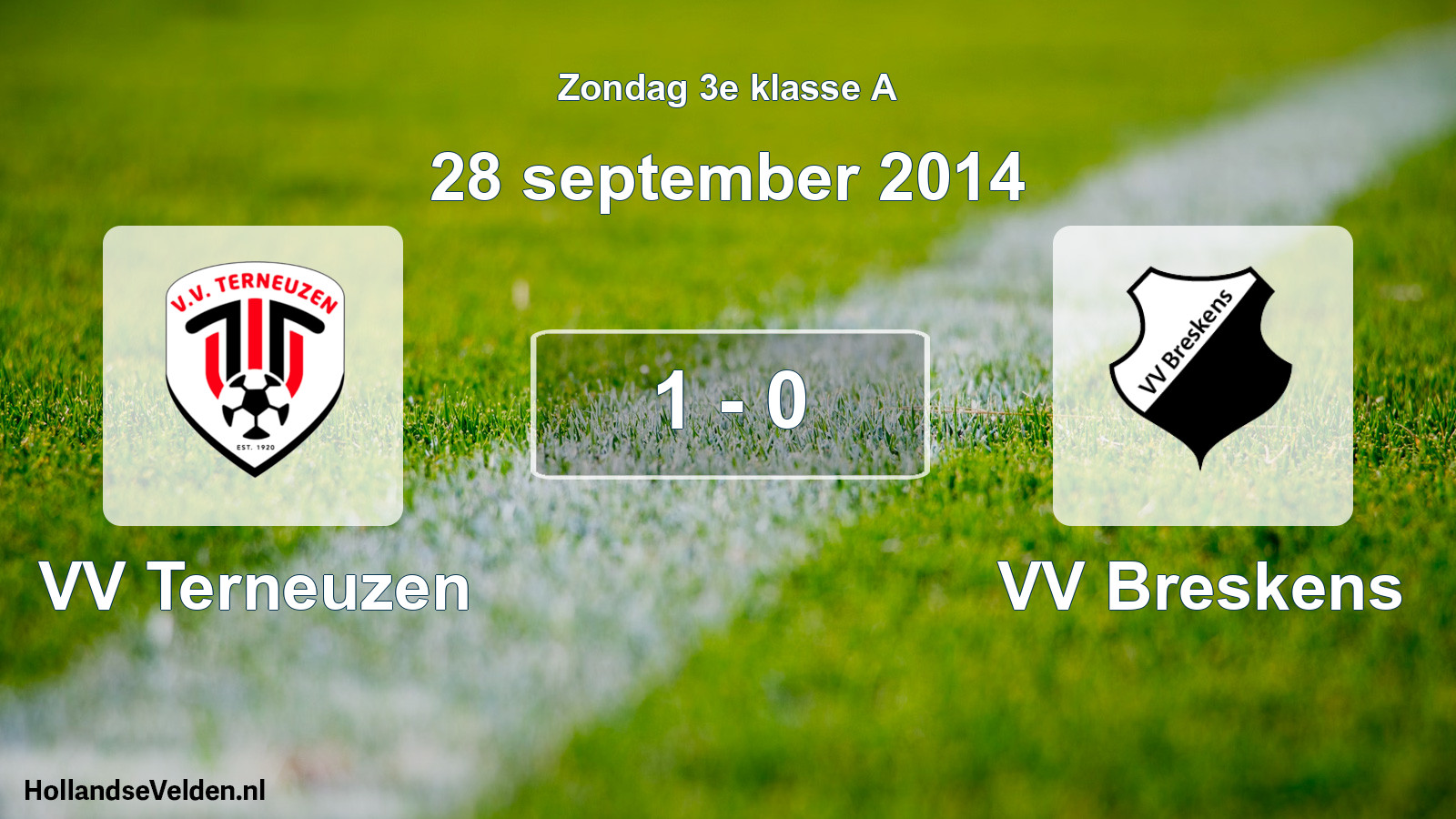 Total number of matches played: VV Terneuzen - VV Breskens 1 - 0 (28 September 2014)