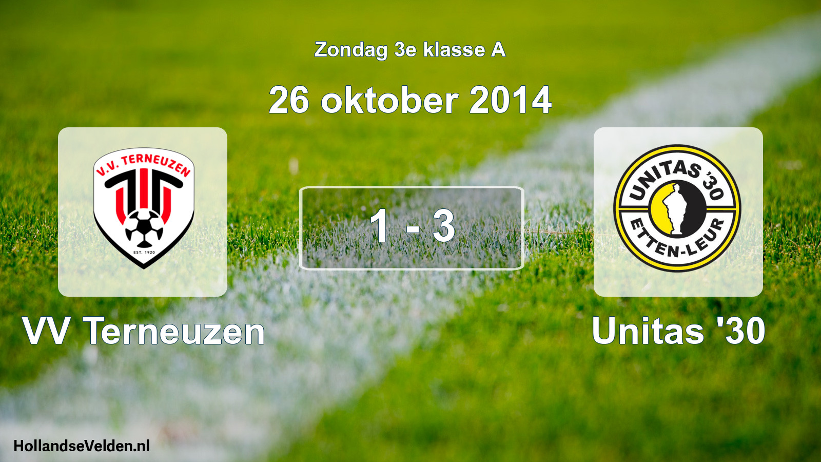 Total number of matches played: VV Terneuzen - Unitas '30 1 - 3 (26 October 2014)