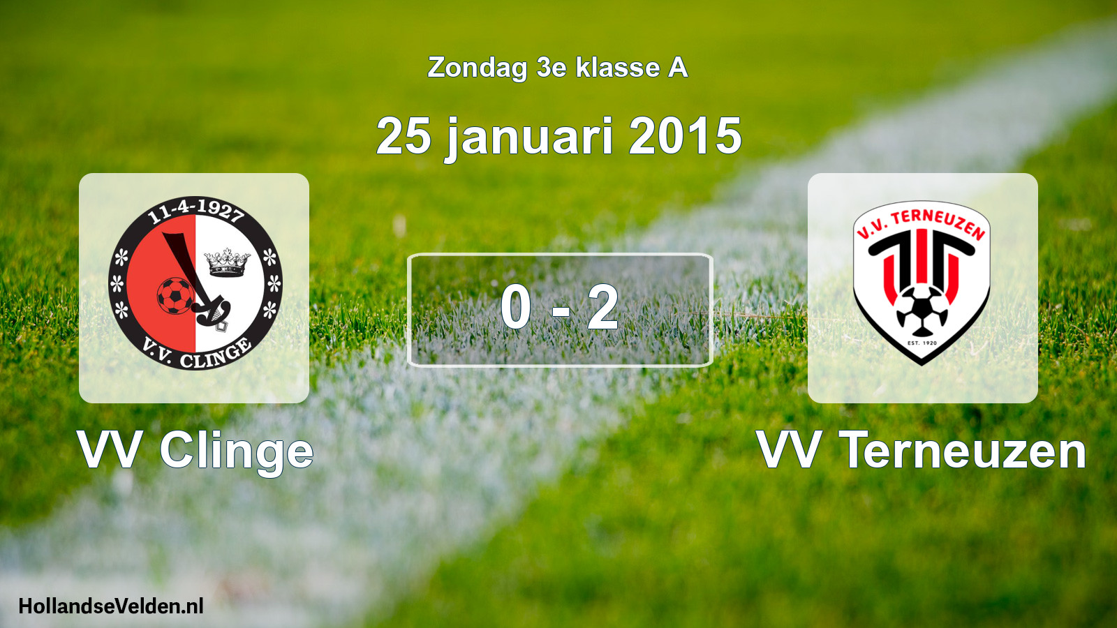 Total number of matches played: VV Clinge - VV Terneuzen 0 - 2 (25 January 2015)