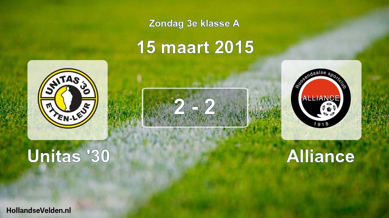 Total number of matches played: Unitas '30 - Alliance 2 - 2 (15 March 2015)