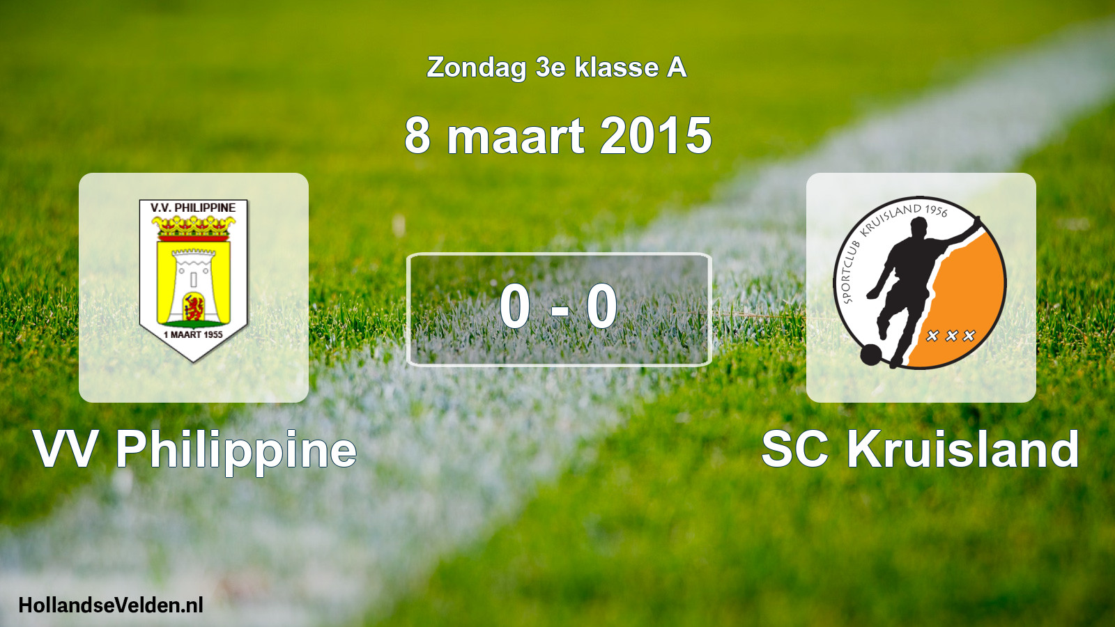 Total number of matches played: VV Philippine - SC Kruisland 0 - 0 (8 March 2015)