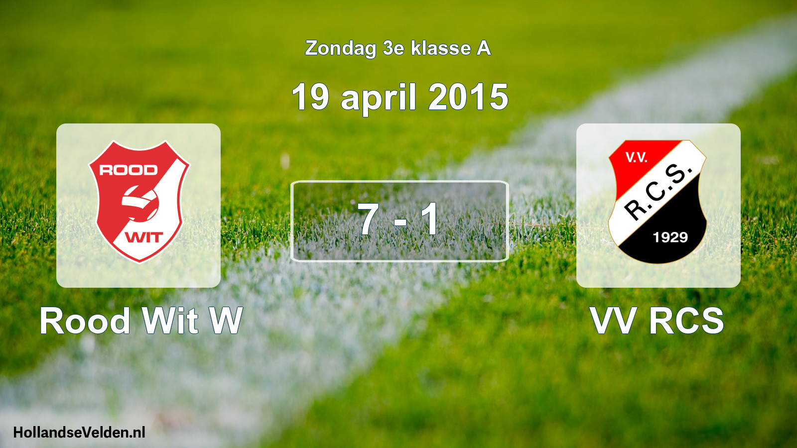 Total number of matches played: Rood Wit W - VV RCS 7 - 1 (19 April 2015)