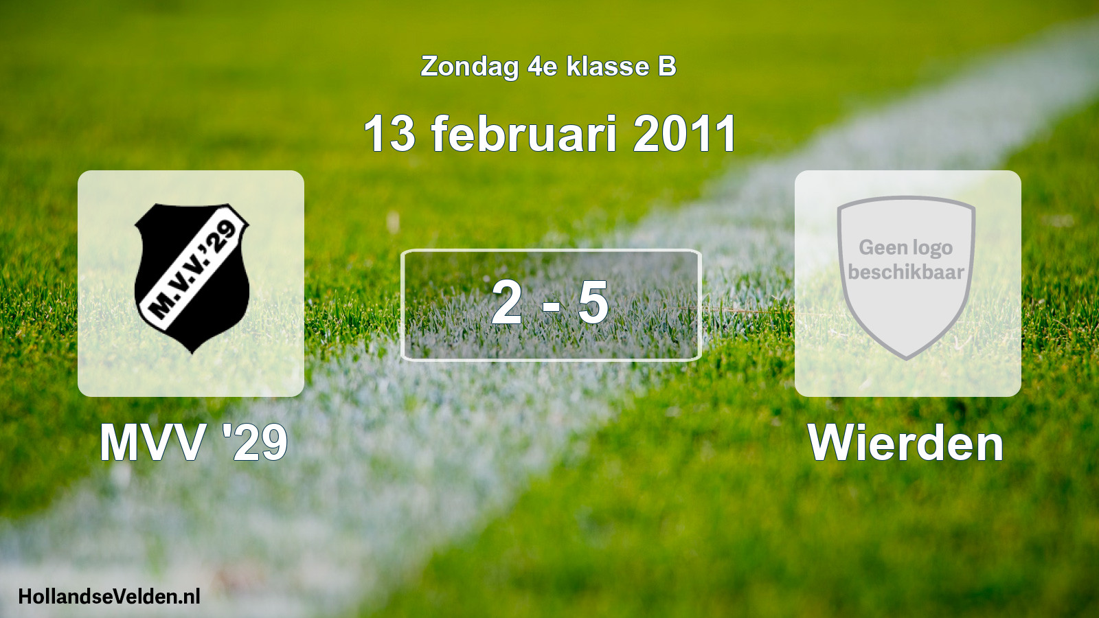 Total number of matches played: MVV '29 - Wierden 2 - 5 (13 February 2011)