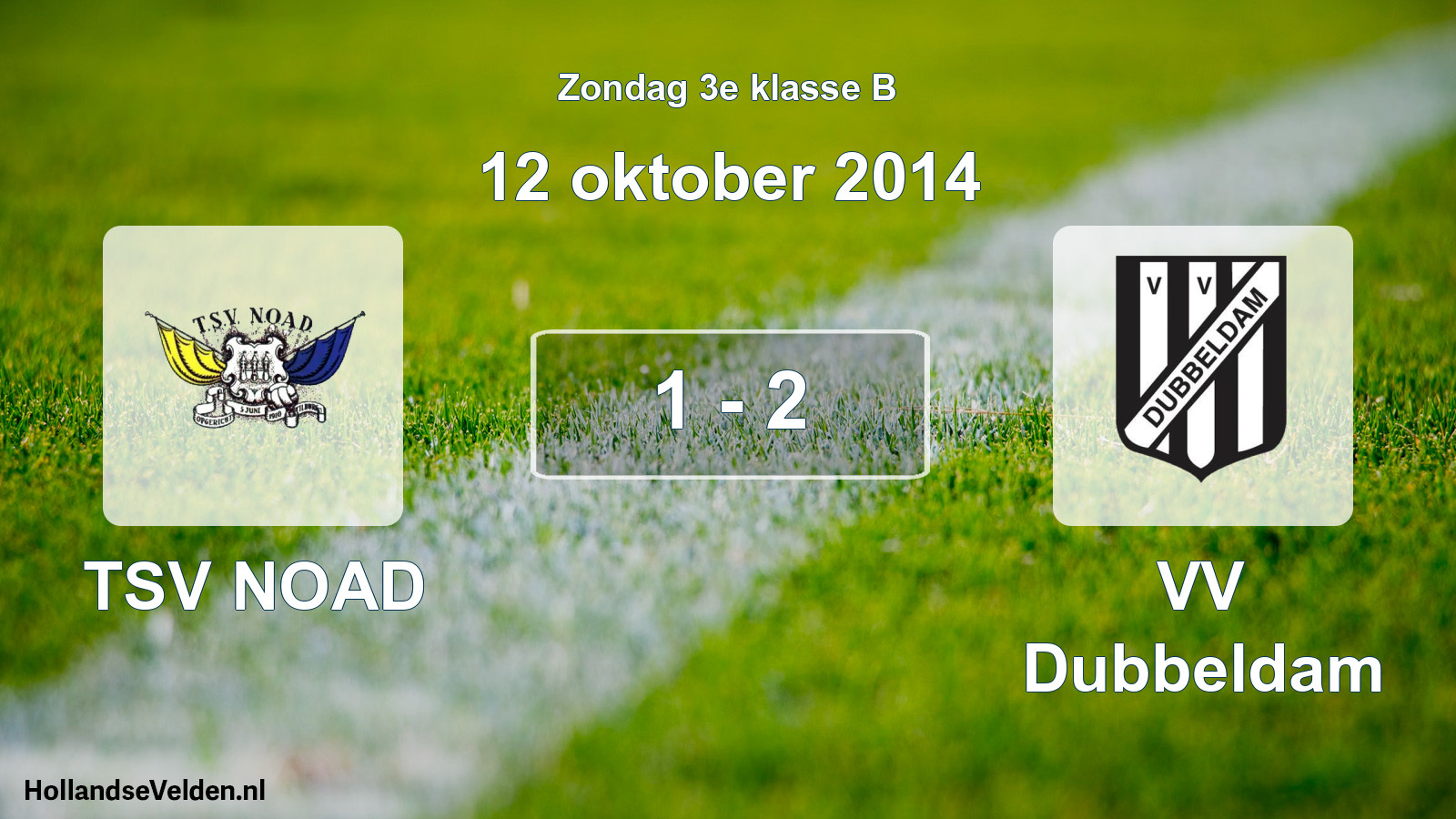Total number of matches played: TSV NOAD - VV Dubbeldam 1 - 2 (12 October 2014)