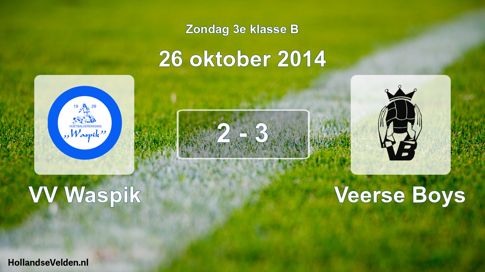 Total number of matches played: VV Waspik - Veerse Boys 2 - 3 (26 October 2014)