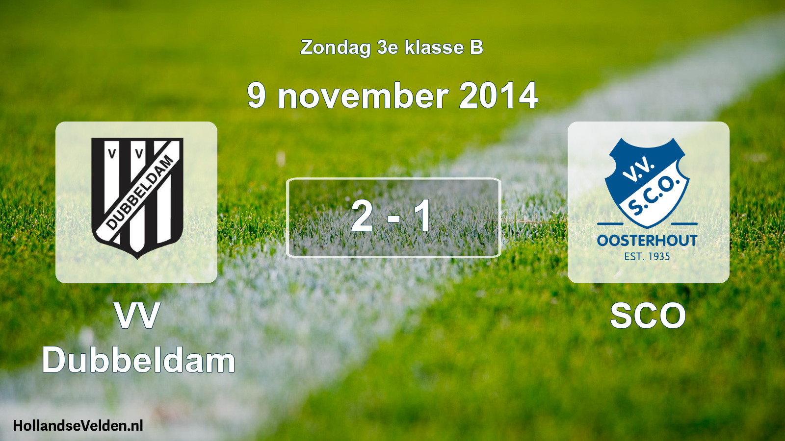 Total number of matches played: VV Dubbeldam - SCO 2 - 1 (9 November 2014)