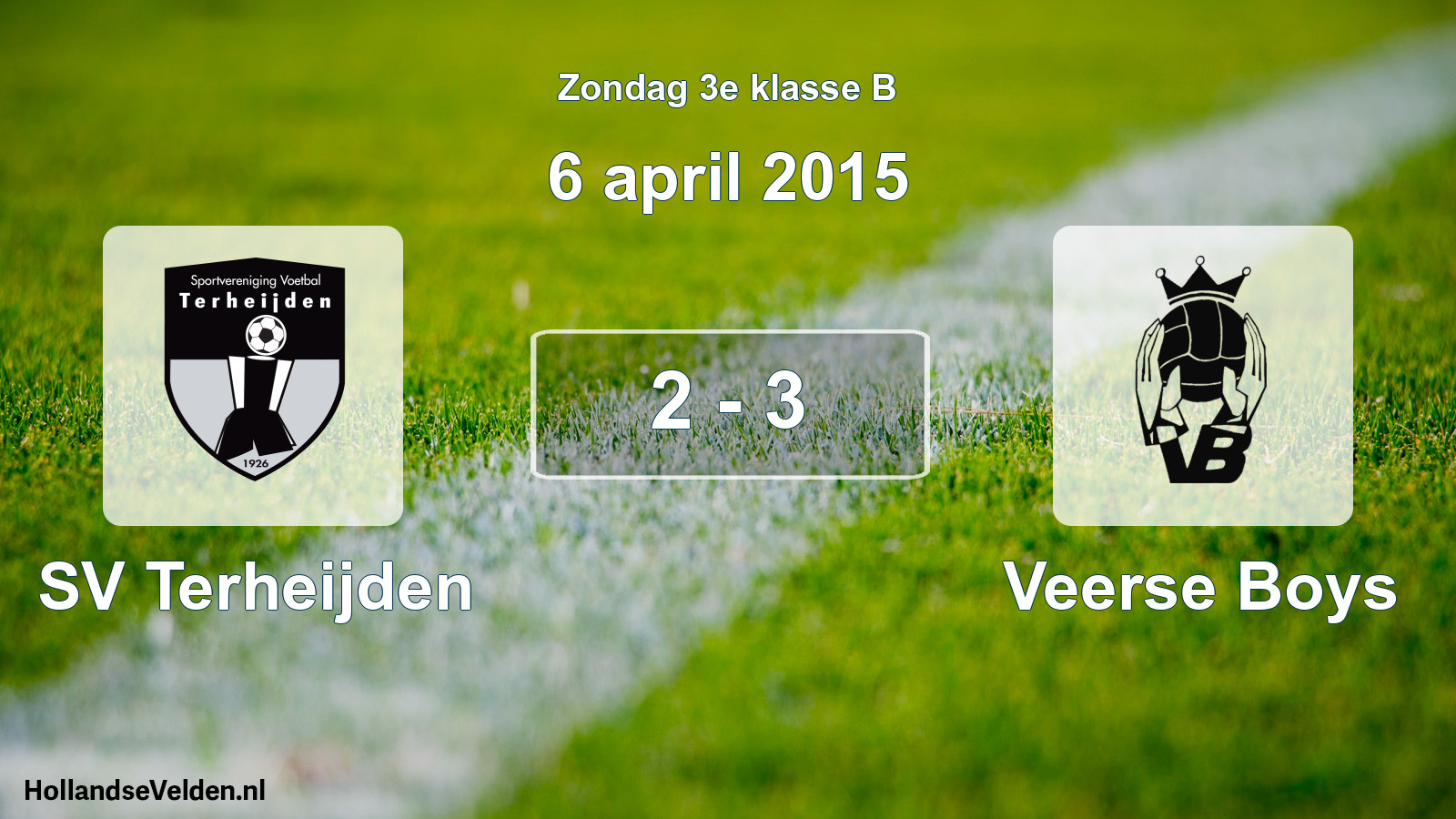 Total number of matches played: SV Terheijden - Veerse Boys 2 - 3 (6 April 2015)