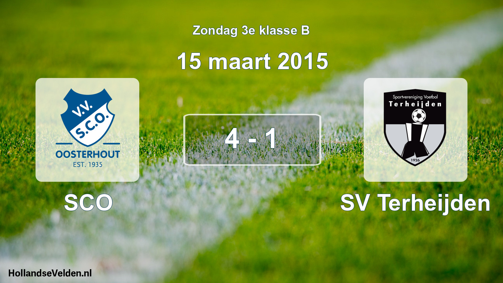 Total number of matches played: SCO - SV Terheijden 4 - 1 (15 March 2015)