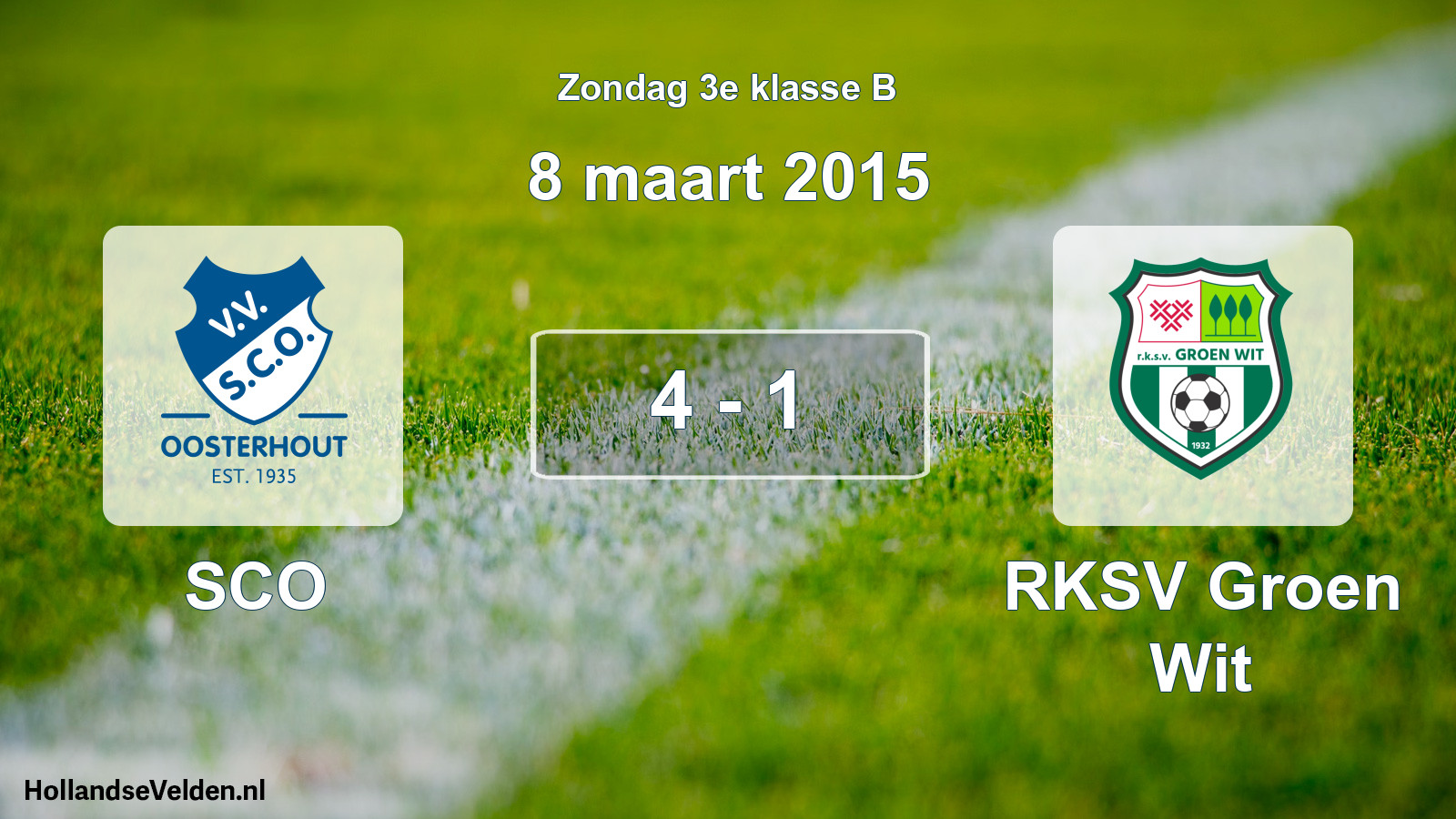 Total number of matches played: SCO - RKSV Groen Wit 4 - 1 (8 March 2015)