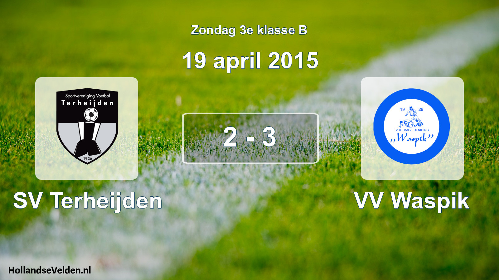 Total number of matches played: SV Terheijden - VV Waspik 2 - 3 (19 April 2015)