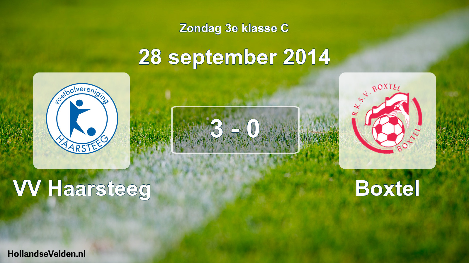 Total number of matches played: VV Haarsteeg - Boxtel 3 - 0 (28 September 2014)