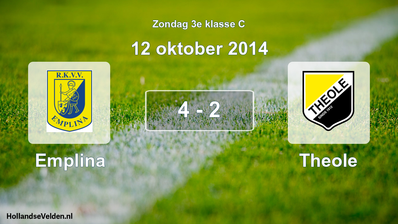 Total number of matches played: Emplina - Theole 4 - 2 (12 October 2014)