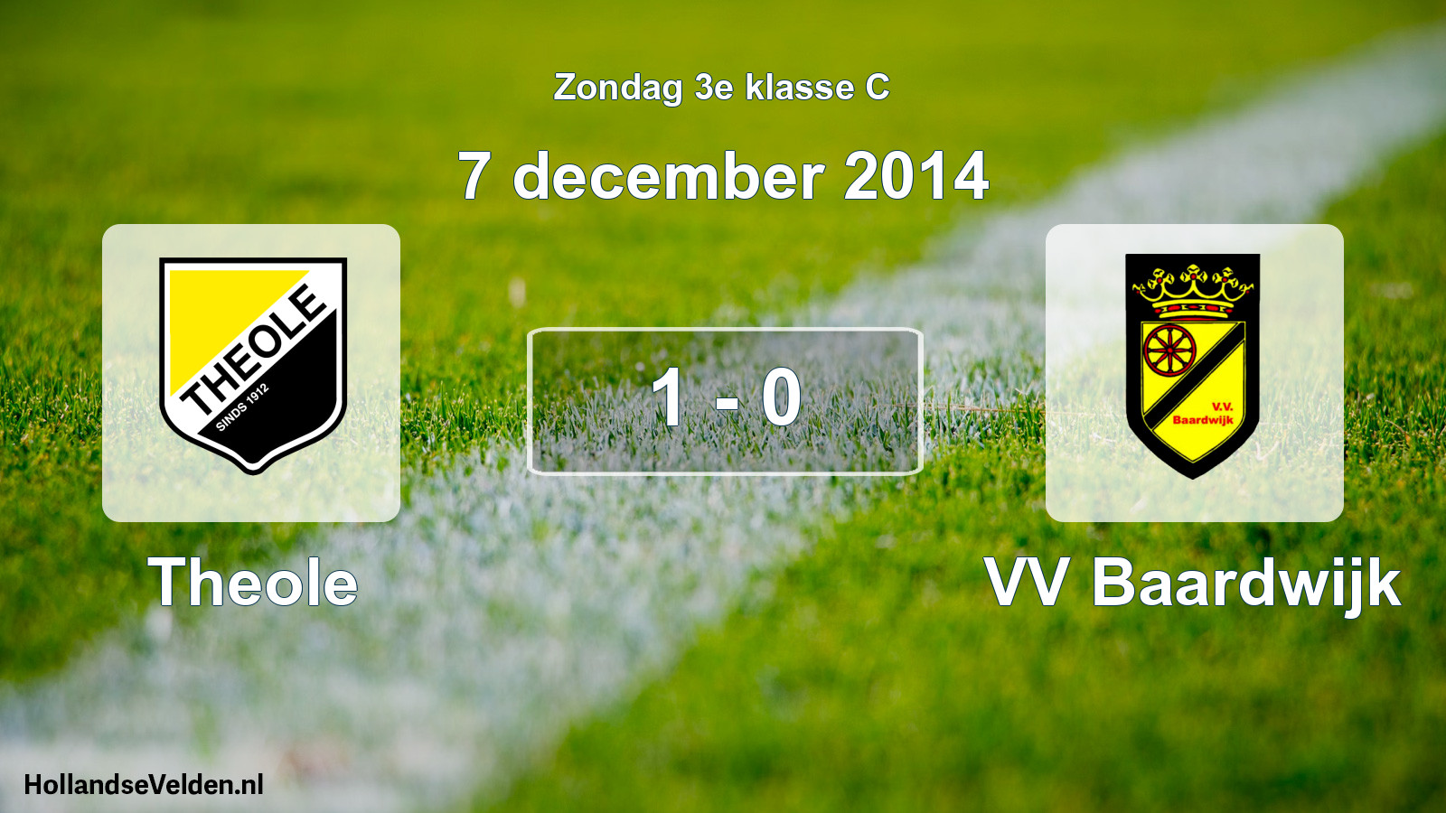 Total number of matches played: Theole - VV Baardwijk 1 - 0 (7 December 2014)