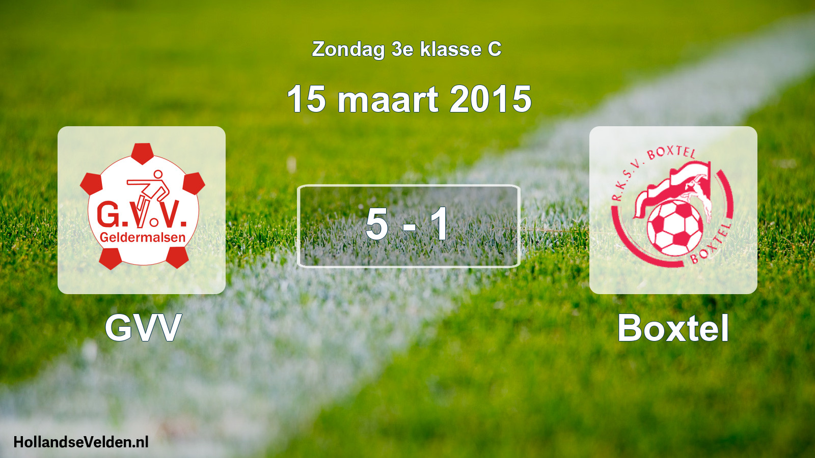 Total number of matches played: GVV - Boxtel 5 - 1 (15 March 2015)