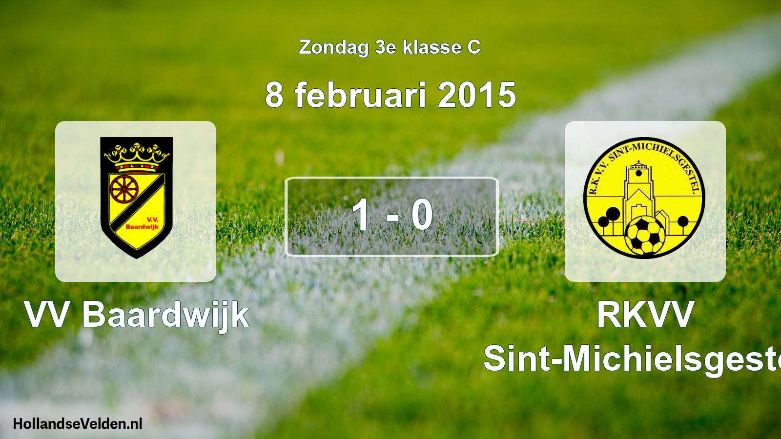 Total number of matches played: VV Baardwijk - RKVV Sint-Michielsgestel 1 - 0 (8 February 2015)