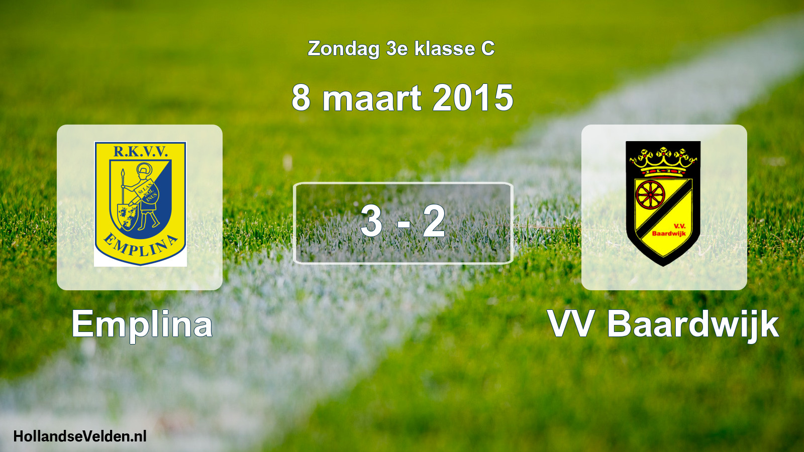 Total number of matches played: Emplina - VV Baardwijk 3 - 2 (8 March 2015)
