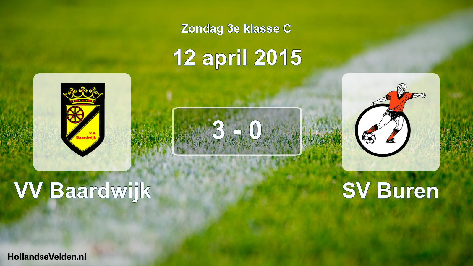 Total number of matches played: VV Baardwijk - SV Buren 3 - 0 (12 April 2015)