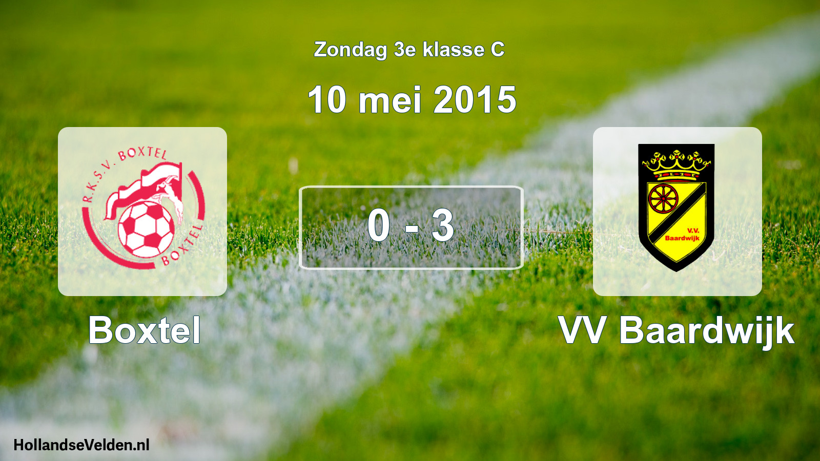 Total number of matches played: Boxtel - VV Baardwijk 0 - 3 (10 May 2015)
