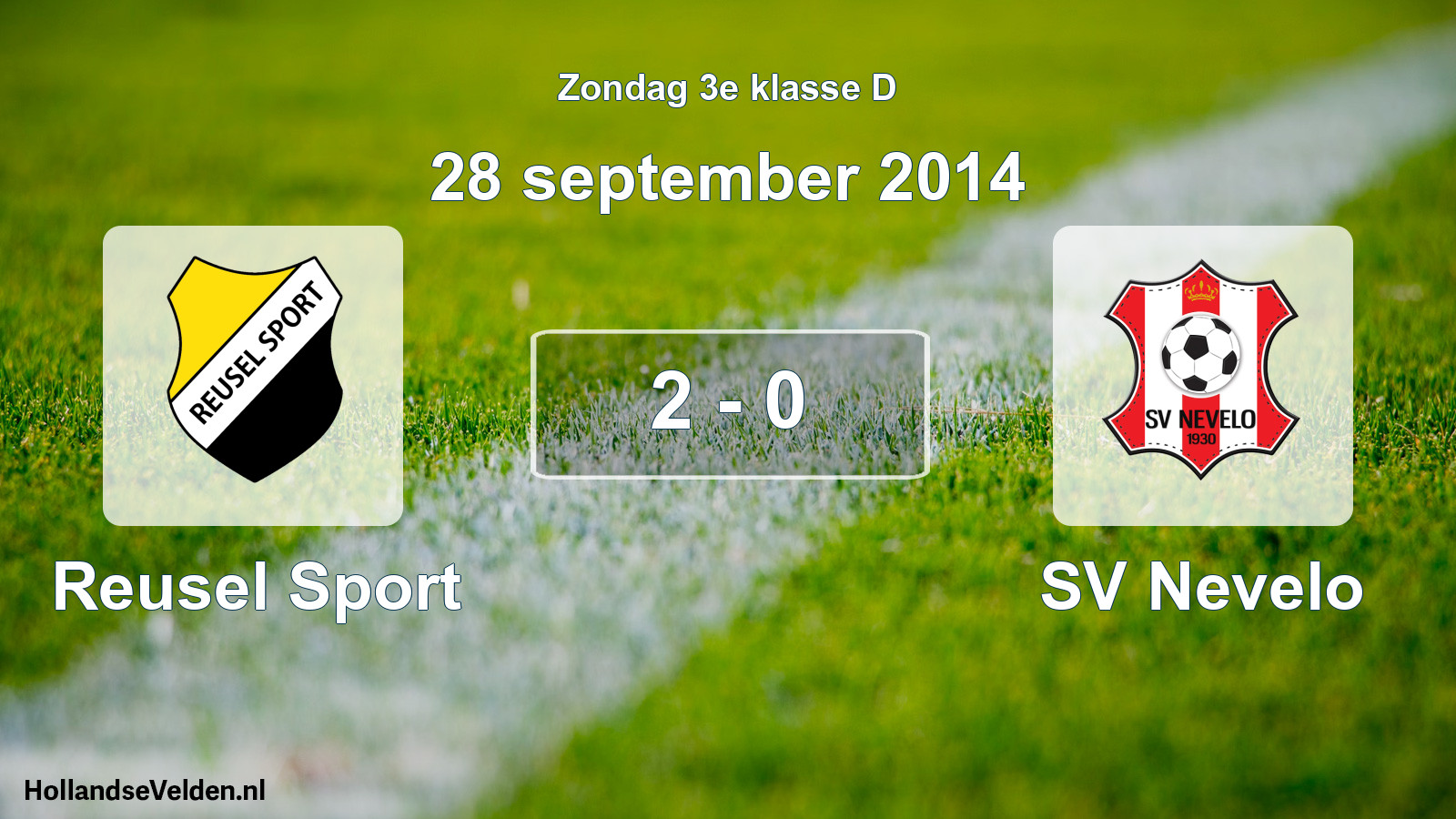 Total number of matches played: Reusel Sport - SV Nevelo 2 - 0 (28 September 2014)