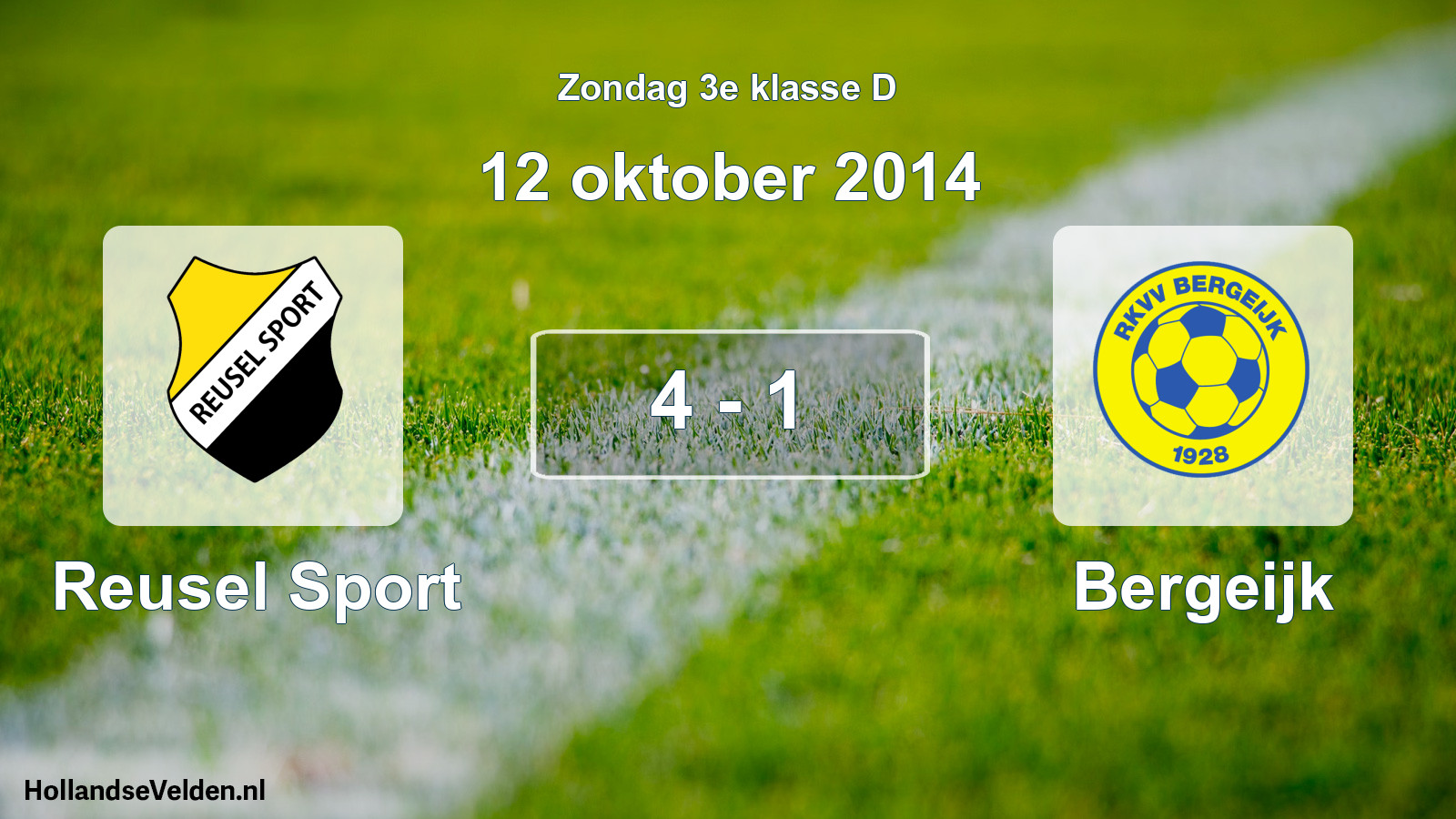 Total number of matches played: Reusel Sport - Bergeijk 4 - 1 (12 October 2014)