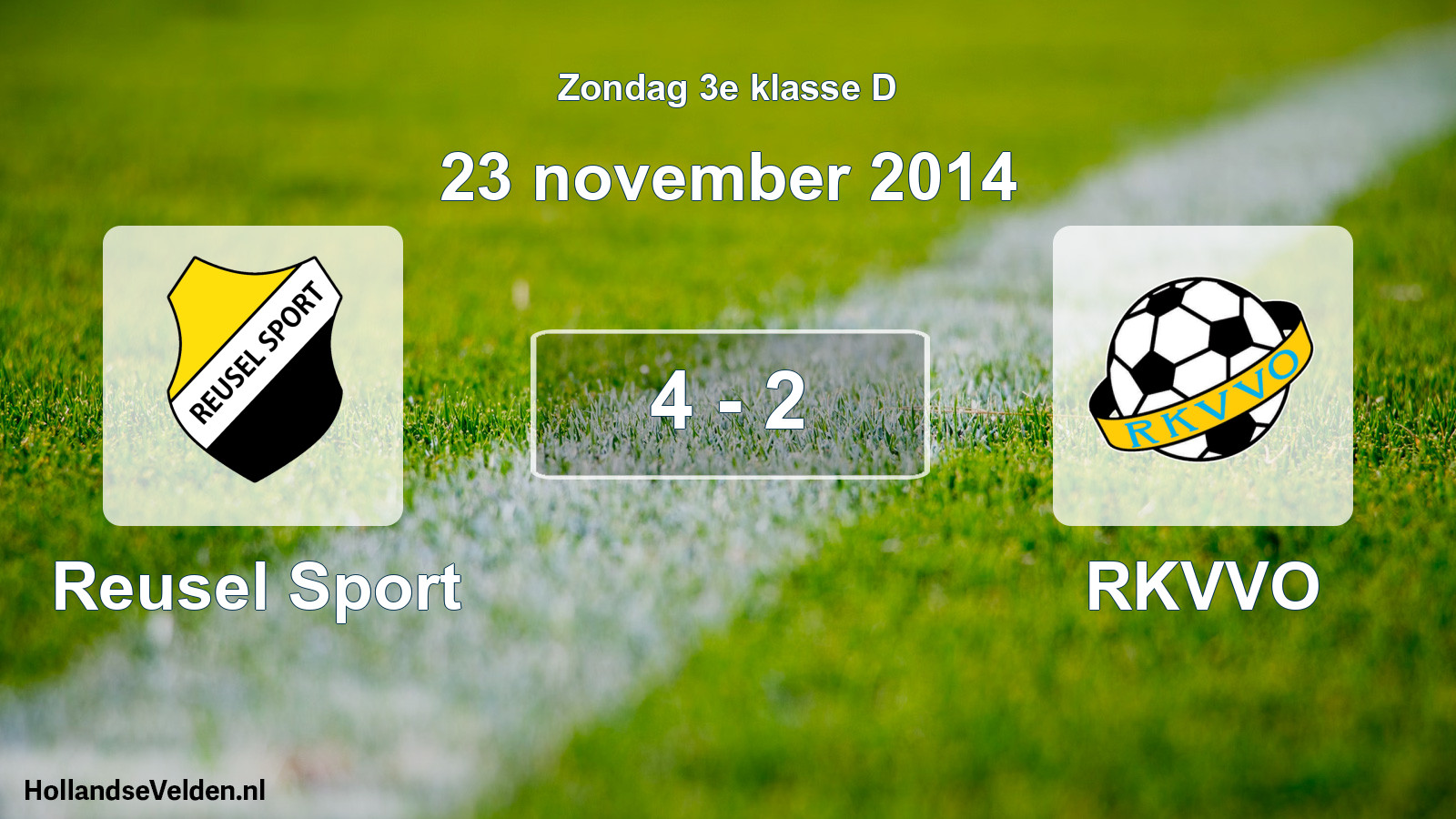 Total number of matches played: Reusel Sport - RKVVO 4 - 2 (23 November 2014)