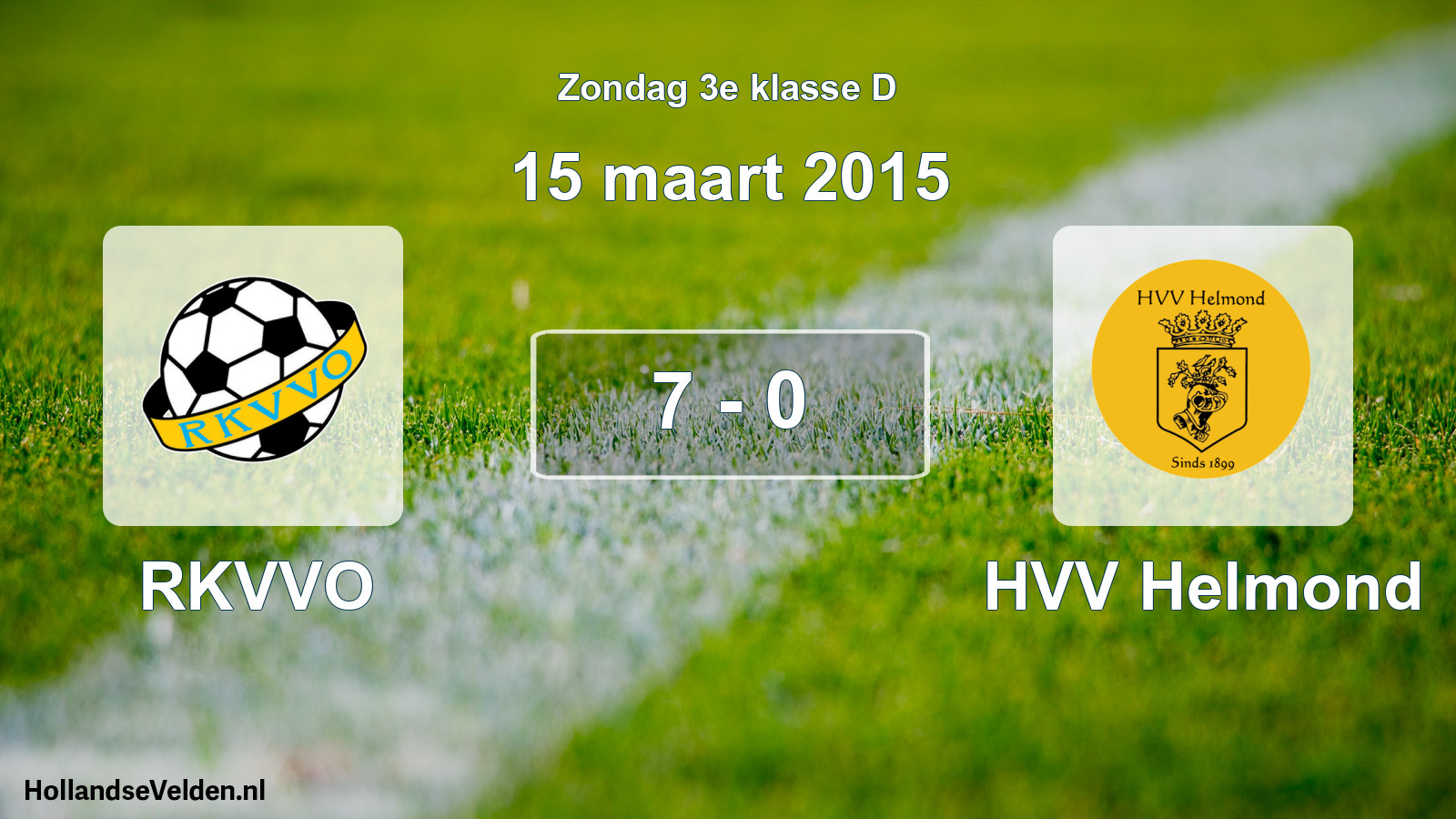 Total number of matches played: RKVVO - HVV Helmond 7 - 0 (15 March 2015)