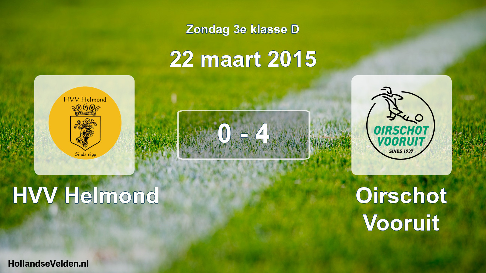 Total number of matches played: HVV Helmond - Oirschot Vooruit 0 - 4 (22 March 2015)