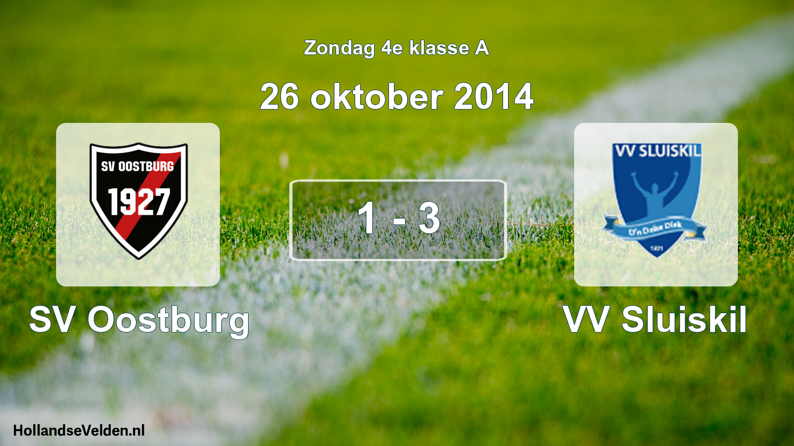 Total number of matches played: SV Oostburg - VV Sluiskil 1 - 3 (26 October 2014)