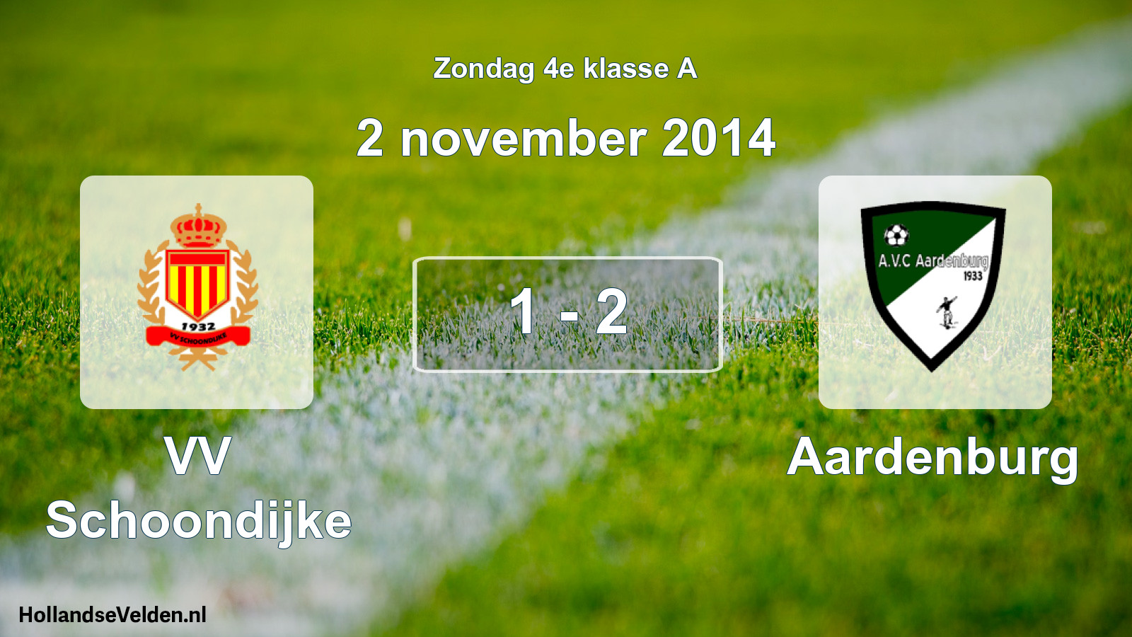 Total number of matches played: VV Schoondijke - Aardenburg 1 - 2 (2 November 2014)