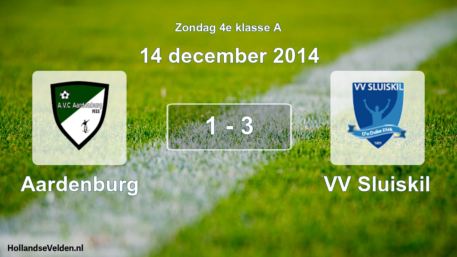 Total number of matches played: Aardenburg - VV Sluiskil 1 - 3 (14 December 2014)