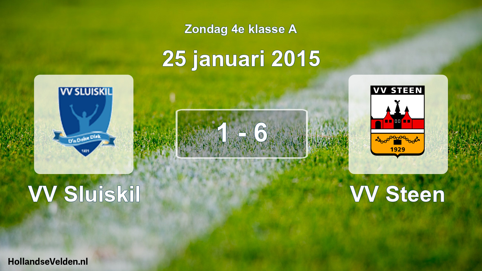 Total number of matches played: VV Sluiskil - VV Steen 1 - 6 (25 January 2015)