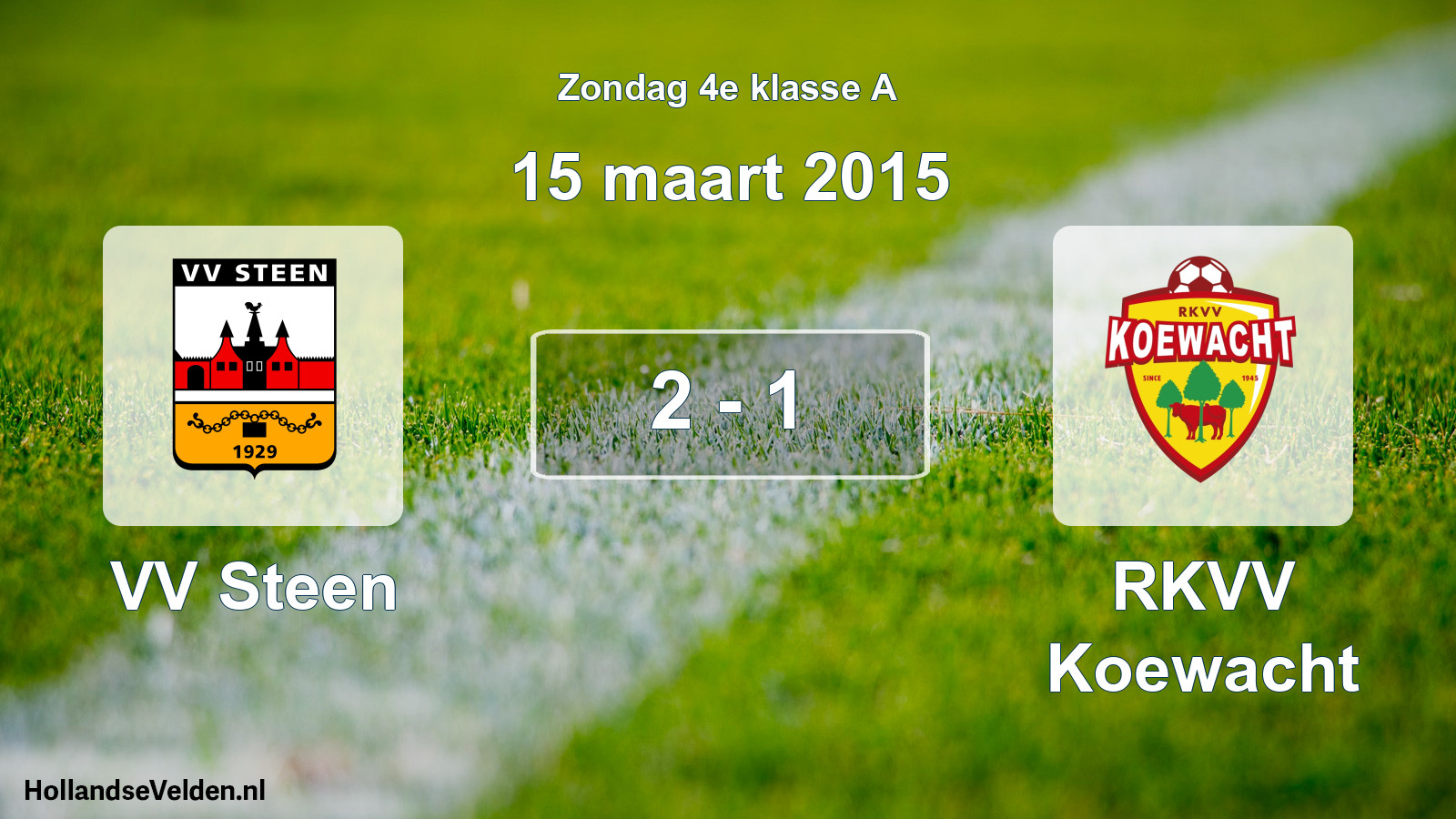 Total number of matches played: VV Steen - RKVV Koewacht 2 - 1 (15 March 2015)