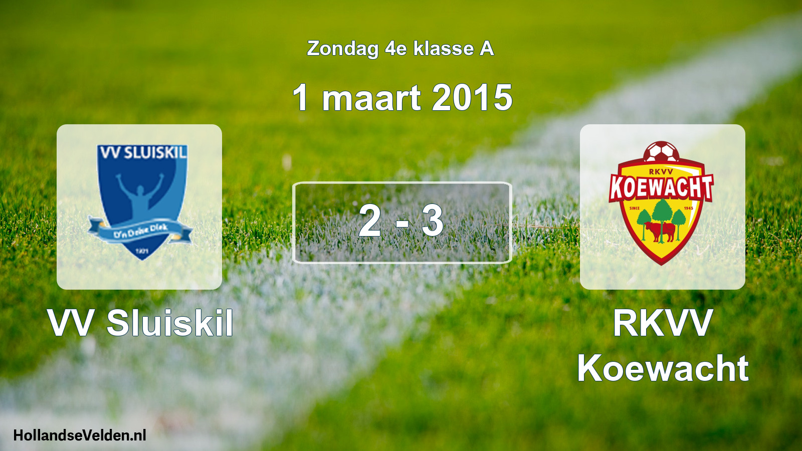 Total number of matches played: VV Sluiskil - RKVV Koewacht 2 - 3 (1 March 2015)