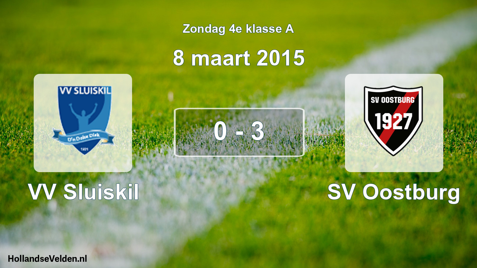 Total number of matches played: VV Sluiskil - SV Oostburg 0 - 3 (8 March 2015)