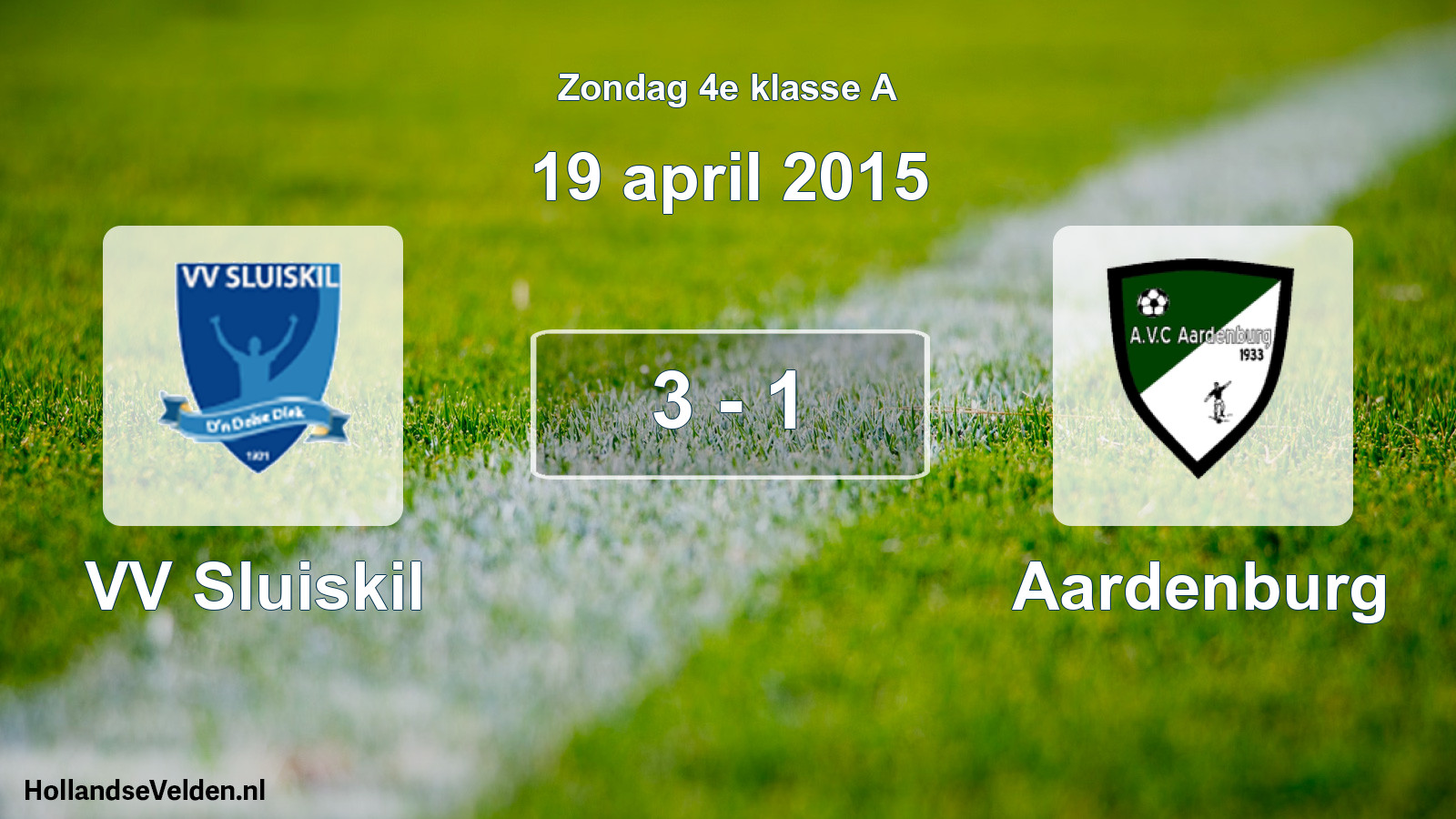 Total number of matches played: VV Sluiskil - Aardenburg 3 - 1 (19 April 2015)