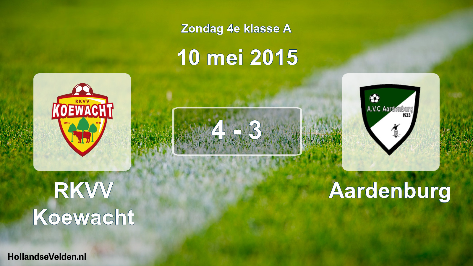 Total number of matches played: RKVV Koewacht - Aardenburg 4 - 3 (10 May 2015)
