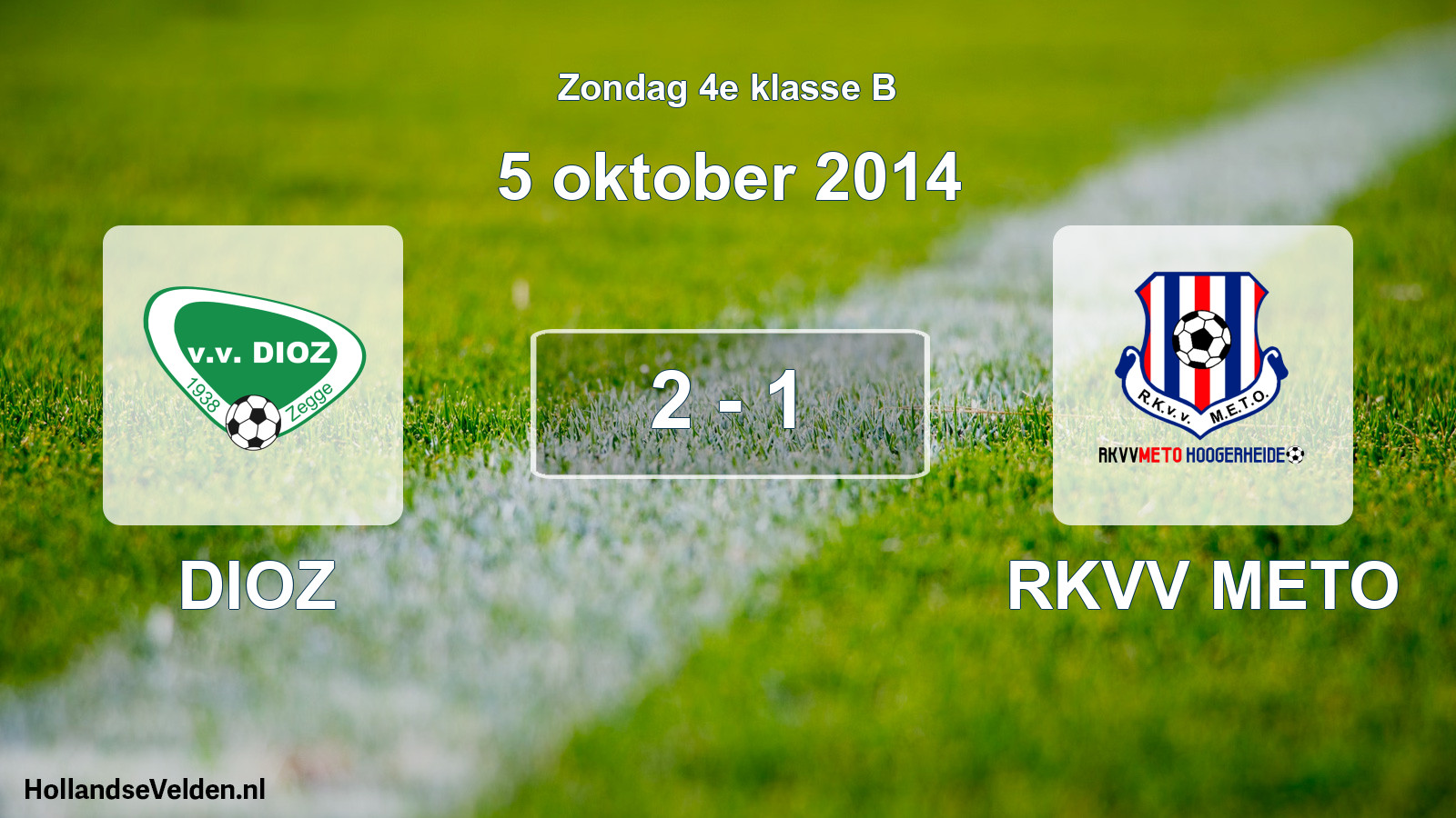 Total number of matches played: DIOZ - RKVV METO 2 - 1 (5 October 2014)