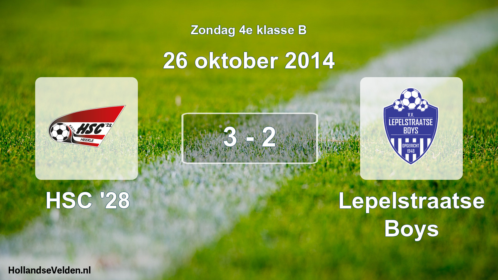 Total number of matches played: HSC '28 - Lepelstraatse Boys 3 - 2 (26 October 2014)