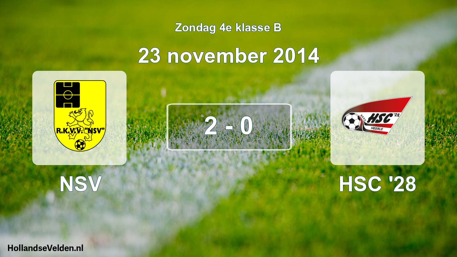 Total number of matches played: NSV - HSC '28 2 - 0 (23 November 2014)
