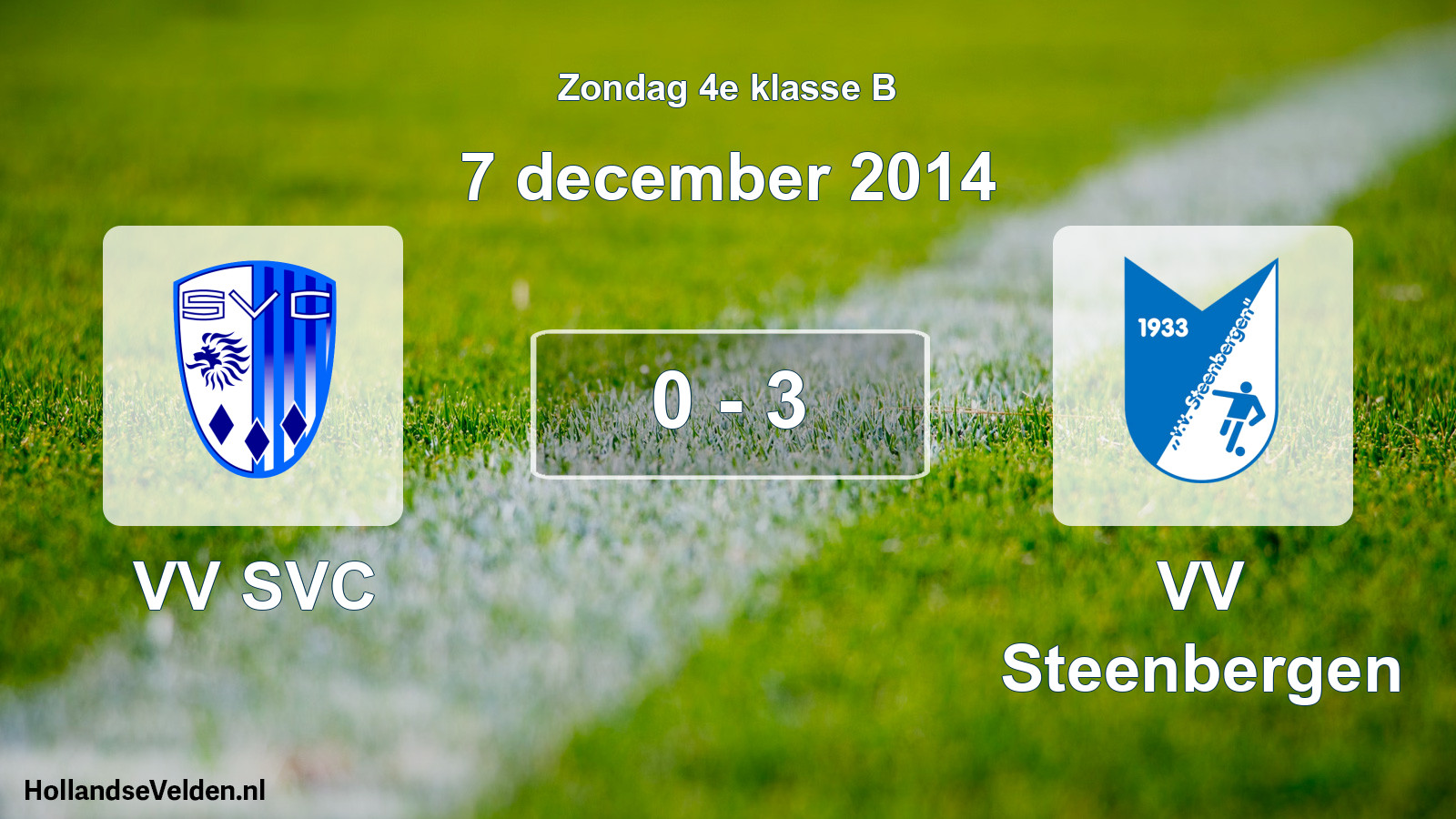 Total number of matches played: VV SVC - VV Steenbergen 0 - 3 (7 December 2014)