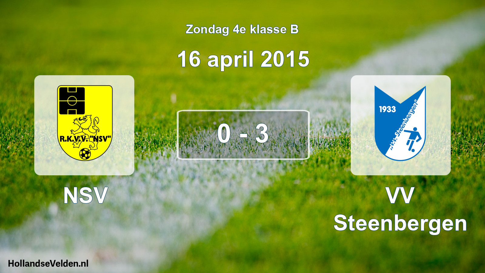 Total number of matches played: NSV - VV Steenbergen 0 - 3 (16 April 2015)