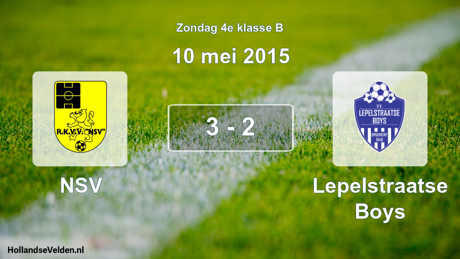 Total number of matches played: NSV - Lepelstraatse Boys 3 - 2 (10 May 2015)