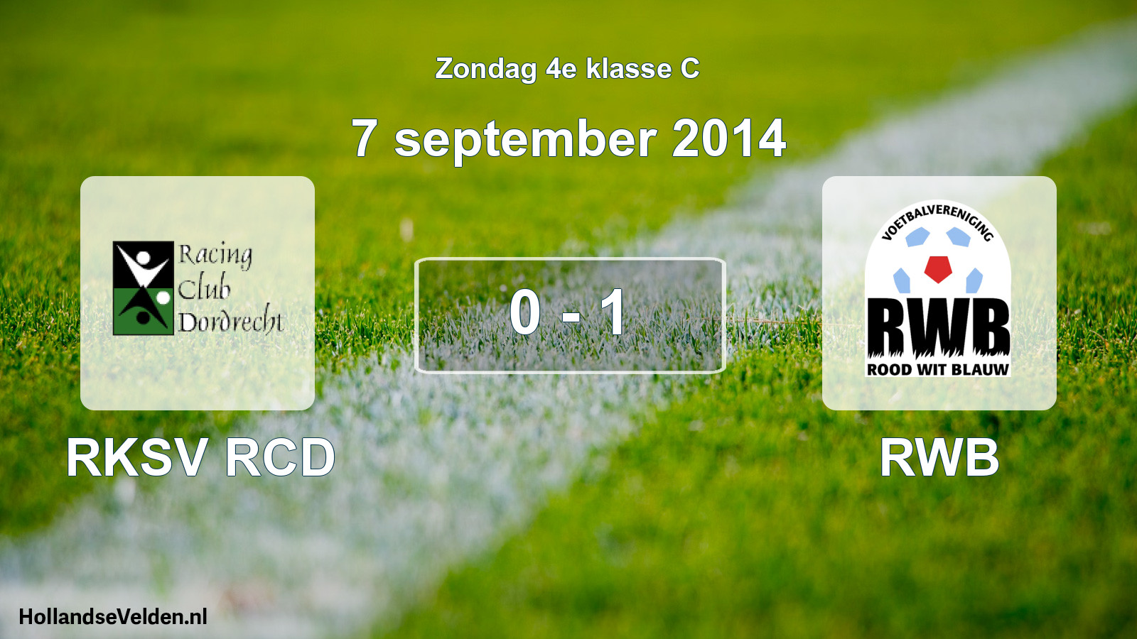 Total number of matches played: RKSV RCD - RWB 0 - 1 (7 September 2014)