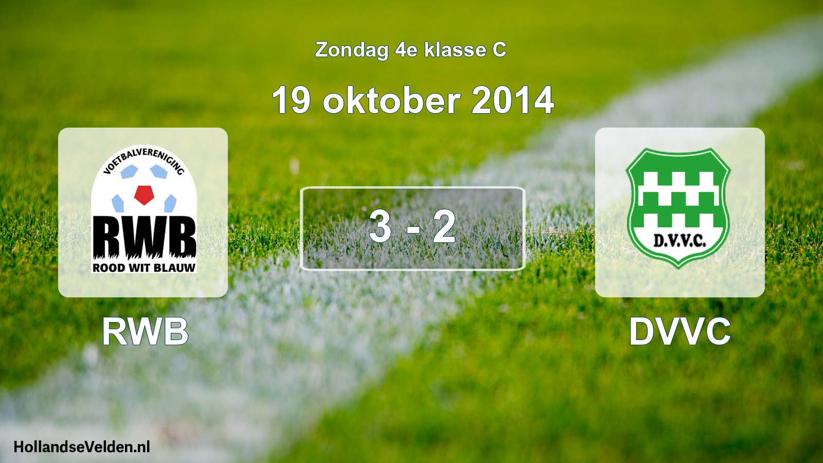 Total number of matches played: RWB - DVVC 3 - 2 (19 October 2014)